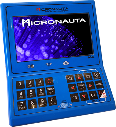 Micronauta M6 - Consola inteligente con venta a bordo. Boletera electrónica con GPS y 4G. Conectividad wifi.